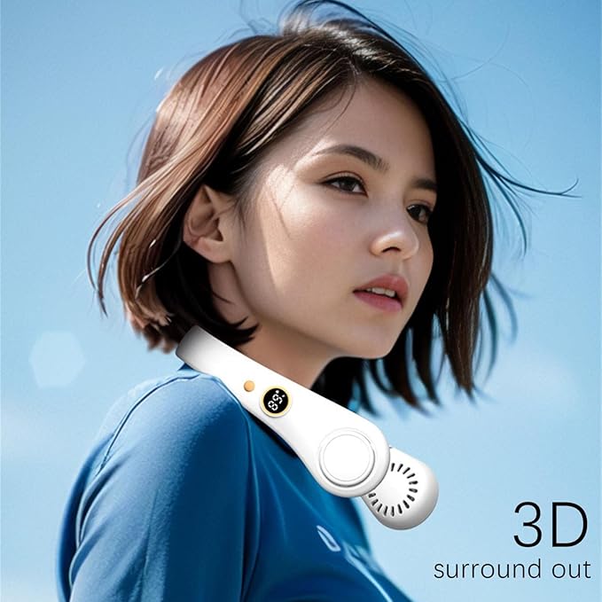 Neckband Portable Air Conditioning Neck Cooler Cooling Ventilator Summer Rechargeable USB Mini Bladeless Fan
